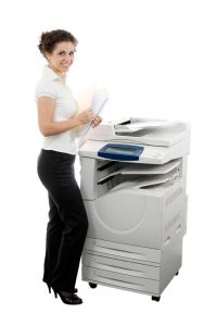 girl with copier 