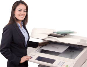 lady at copier