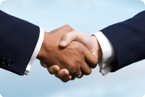 North Dakota Businessmen handshake