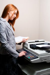 Girl Using Copier