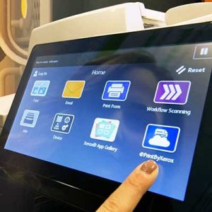 Xerox Copier touch screen