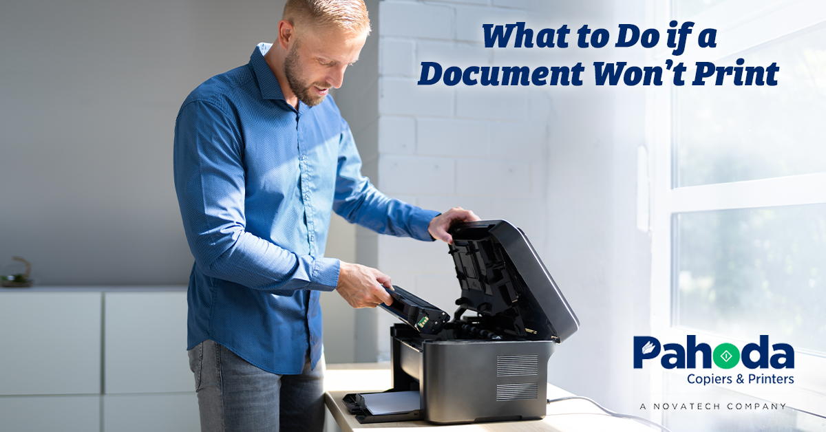 What to Do if a Document Won't Print